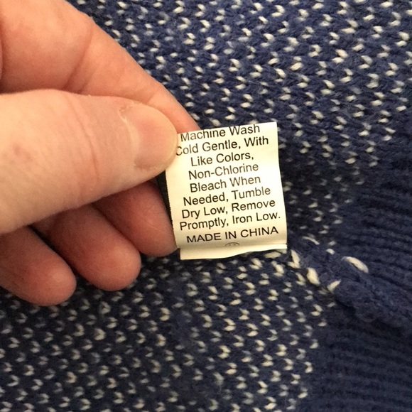 ❤️3X20 Cloud Pattern Drop Shoulder Blue Knit Cardigan | XL - Picture 12 of 13